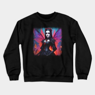 Lady In Black Crewneck Sweatshirt